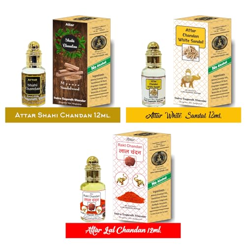 INDRA SUGANDH BHANDAR Attar For Men|Women Royal Ruh Khus In Purest Form Natural Vetiver Oil Long Lasting Fragrance 12ml Rollon Pack