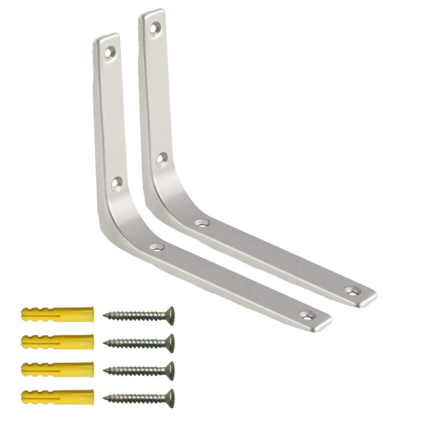 VicTac Heavy Duty 6 inch Solid Stainless Steel Shelf Angle Brackets with Screws for Home Kitchen Office Bathroom Wall Mount Maximum Load 50 kg 150 x 125 mm (B0BPQTTCG5) Amazon Price History, Amazon Price Tracker