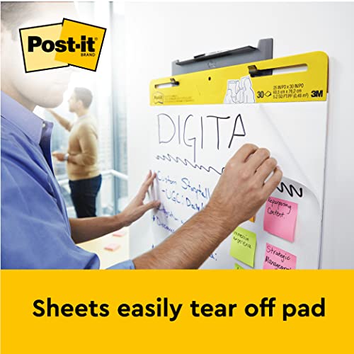Post-It Easel Pad, 20 In X 23 In, White, 20 Sheets/Pad, 2 Pads/Pk, Mounts To Surfaces With Command Strips Included (566) #TOP6