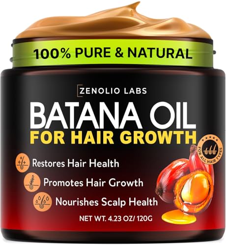 Batana Oil for Hair Growth - 100% Pure & Unrefined - Raw Natural Dr. Sebi Botana Oil - Scalp Health, Strengthens, Thickens & Hydrates - Repairs Split Ends - Prevents Hair Loss for Men & Women