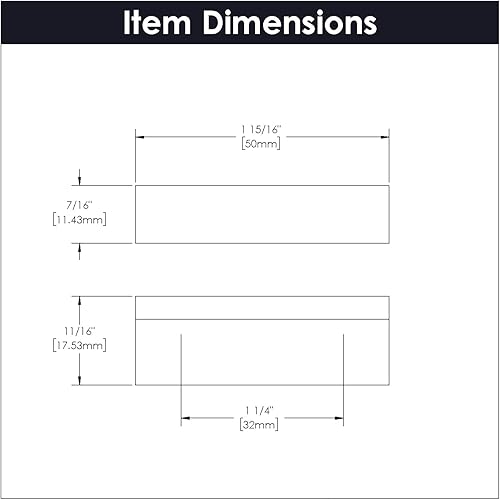 Vista 5 de Hickory Hardware Paquete de 1 tirador de gabinete de cocina de núcleo sólido, manijas de gabinete de lujo, accesorios para puertas y cajones