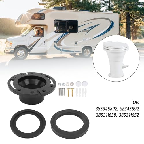 Image of 385345892 RV Toilet Seal Kit and Socket Flange for RV 300 310 320 Toilets,Leak Prevention, with 34120 Waste Ball Seal Replace for Aqua Magic Plus