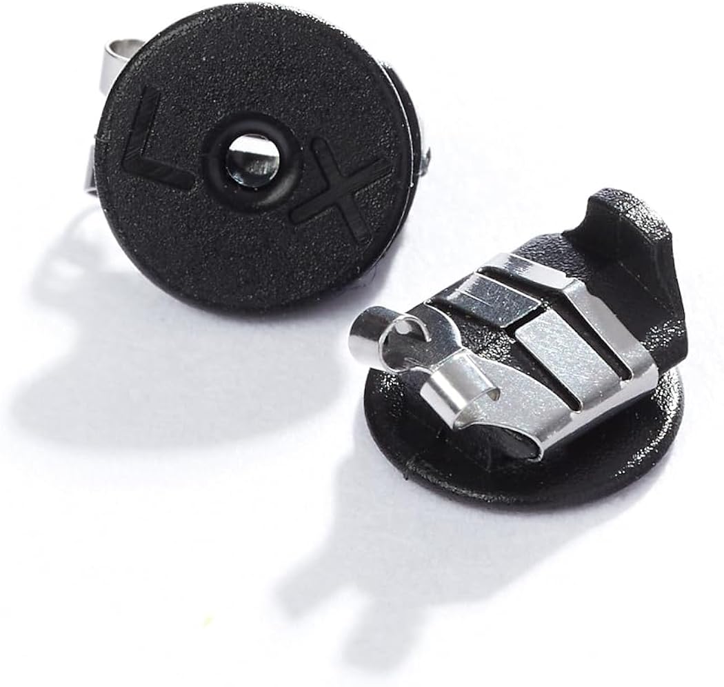 LOX Classic Locking Earring Backs Black Colour 2 Pairs Safe