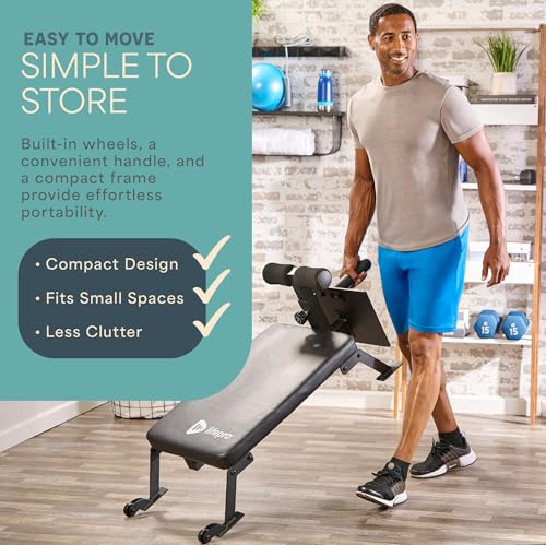 Lifepro Nordic Curl Workout Bench - Hamstring Curl and Glute Machine for Home Gym with Transport Wheels - Compatible with 1" & 2" Olympic Weight Plates, Durable Padding and Construction by LifePro - Image 6