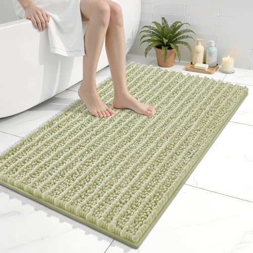 Image of Arotive Luxury Bathroom Rugs 36x24, Extra Soft Thick Absorbent Shaggy Chenille Bath Rugs, Machine Wash Dry, Bath Mats for Bathroom Floor, Tub and Shower, Home Decor Accessories, Vanilla