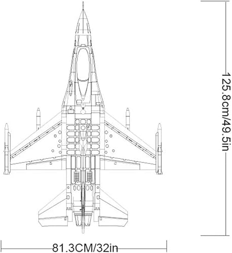 Miniatura 2 de ZRYYWAN Aviones de caza eléctrico grande de 49 pulgadas modelo Jet 24G 3060-KV1900 motor sin escobillas control remoto avión de bombardero sigiloso