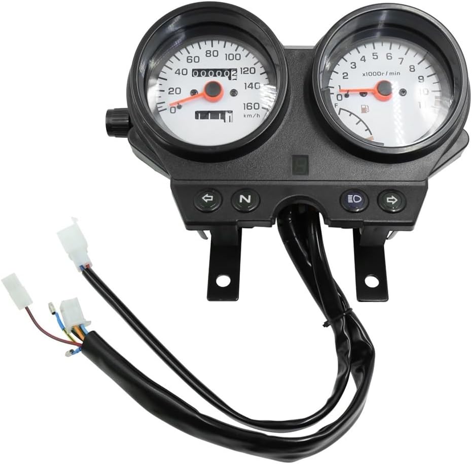 Odometer Speedometer Motorcycle Speedometer Odometer DC 12V Dual Odometer Tachometer Speedometer Cluster Indicator For EN Motorcycle