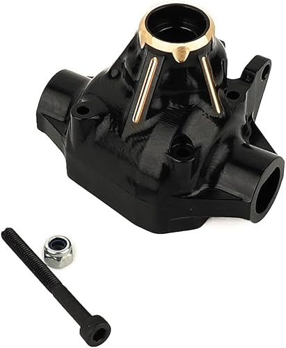 Vista 13 de Cubierta diferencial de latón resistente para carcasa de eje Axial SCX10 PRO, efecto de contrapeso, revestimiento duro negro, mecanizado CNC, 1