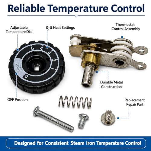 Image of ZENITH Thermostat Set for Silver Star Steam Iron ES-300L and ES-300, Thermal Controller (Thermostat1pc)