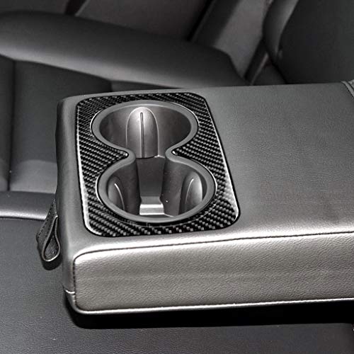 Cubierta de fibra de carbono para portavasos trasero Cadillac XT5 XT6 miniatura 4