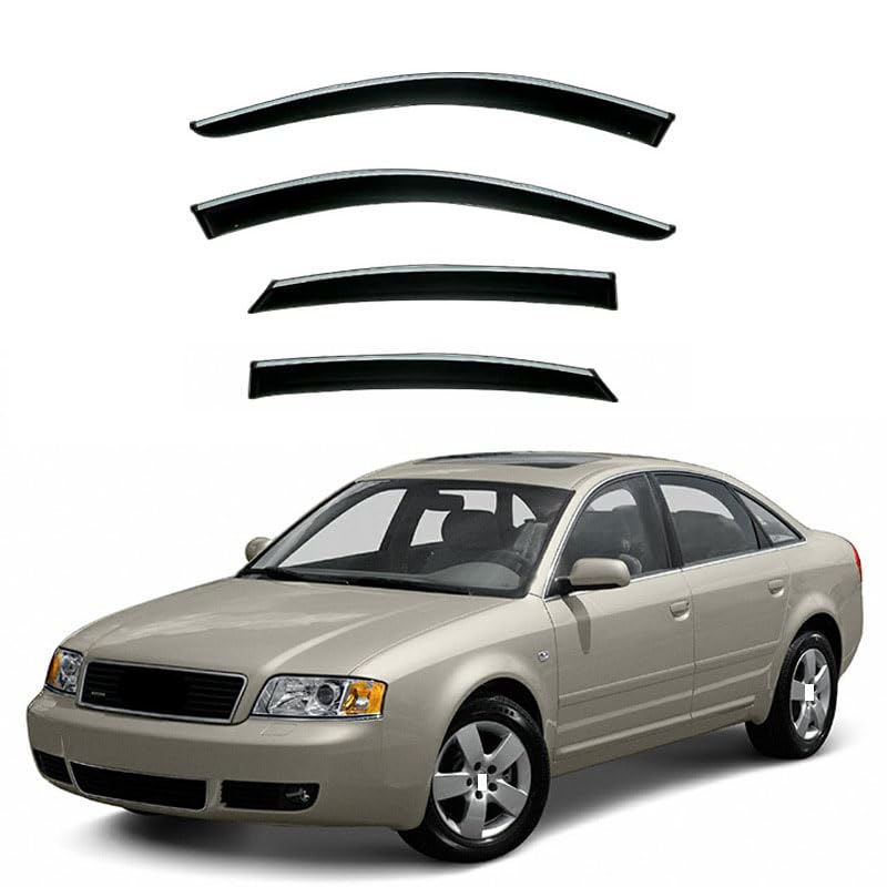 Déflecteurs de vent pour Audi A6 Sedan C5 (1997-2003) - Lot de 4 pièces pare-pluie