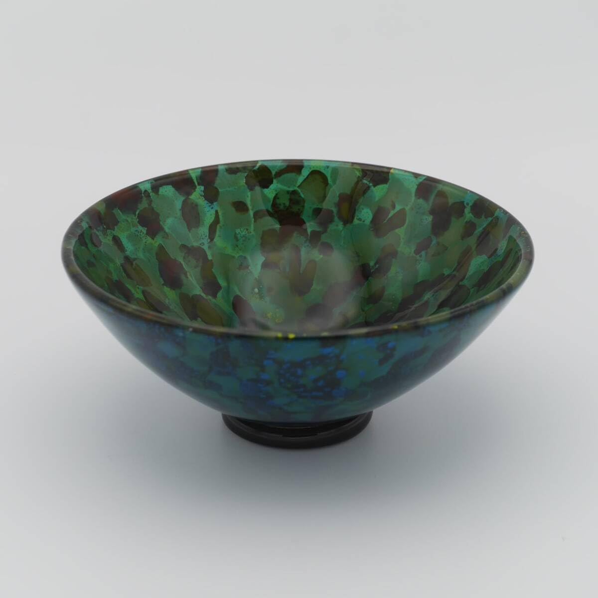 工芸品 【GINZA絵画館】小林 貢 ガラス「宙吹硝子 茶碗」日展作家・共