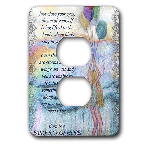3dRose lsp_3623_6 plaque double prise motif féerique oasis