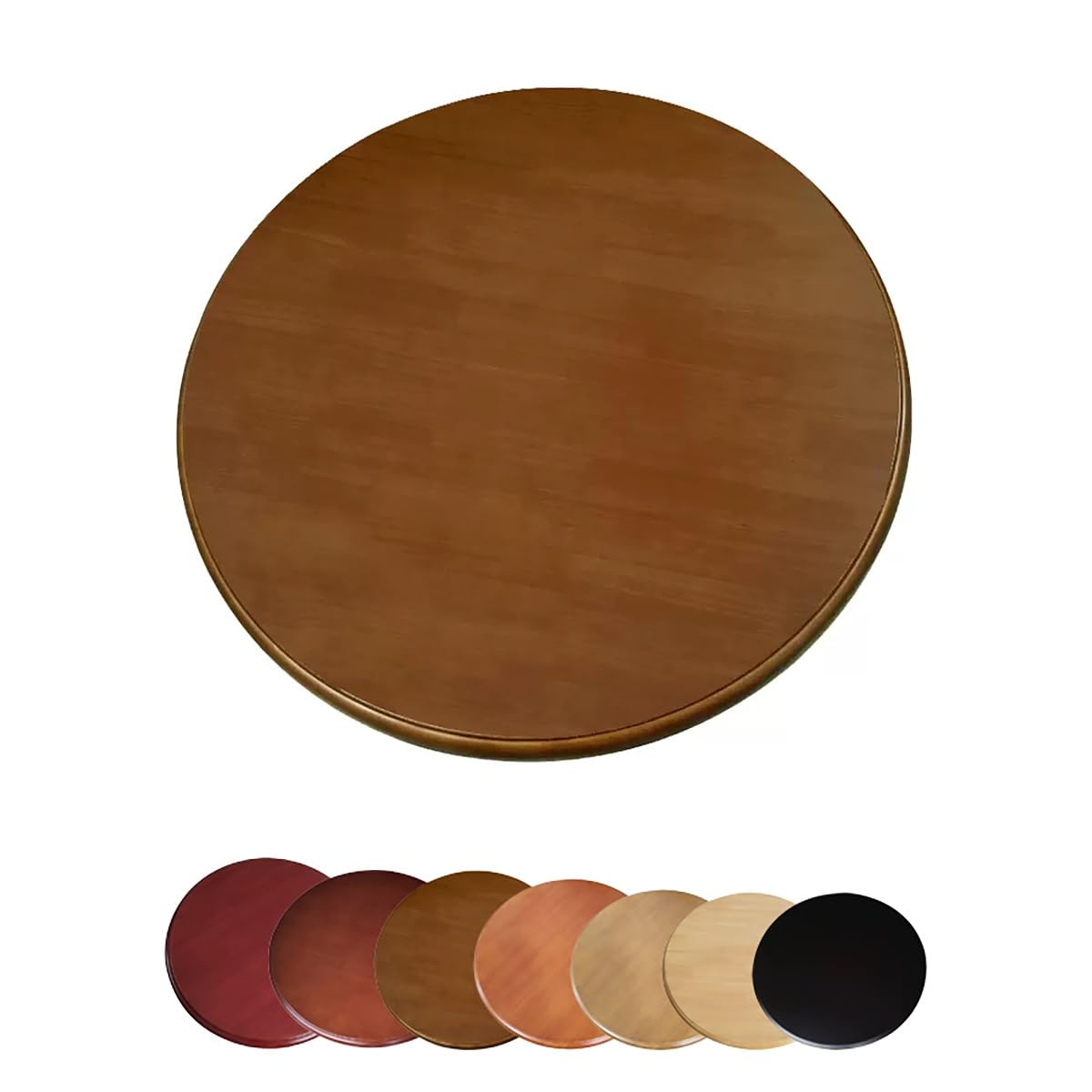 Plato redondo de madera de nogal natural para mesa de comedor, elegante bandeja ideal para fiestas, eventos y decoración del hogar, 61 cm de diámetro