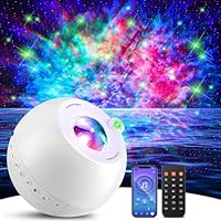 PIKOY Star Projector, 105 Effects+Dimmable' Galaxy Projector Light for Bedroom, 15 White Noises+Bluetooth' Galaxy Light, Remote+Timer' Sensory Lights