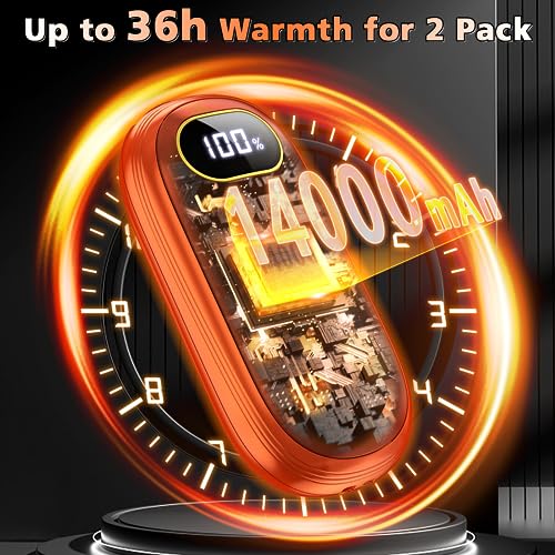 Hand-Warmers-14000mAh-Hand-Warmers-Rechargeable-Up-to-18Hrs-Warmth-Electric-Hand-Warmer-Reusable-Heat-Up-to-131-Rechargeable-Hand-Warmers-2-Pack-for-Golf-Raynauds-Camping-Women-Man