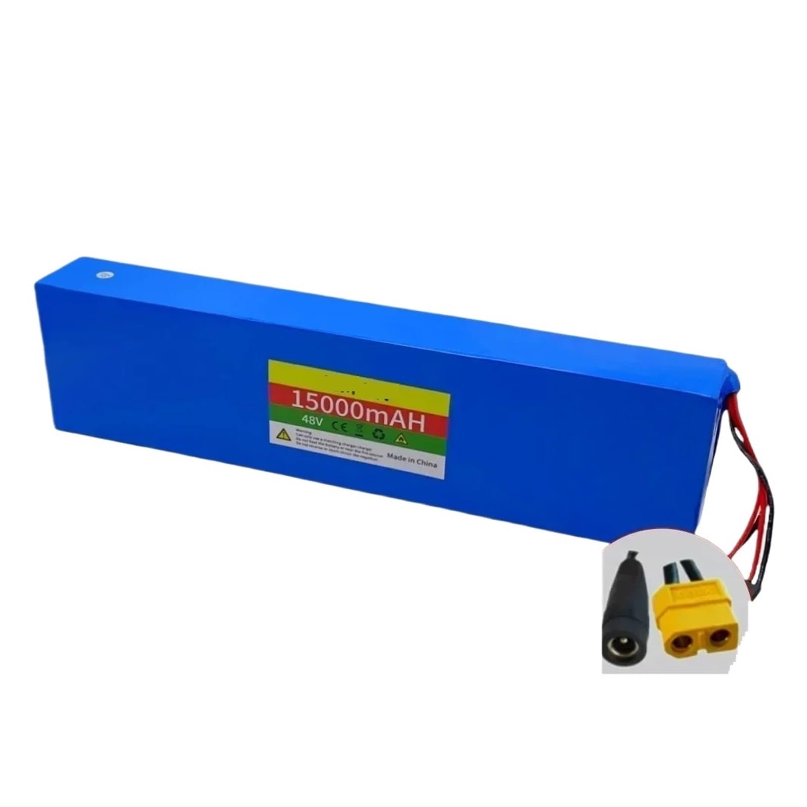 Batterie lithium 13S4P 48 V 15 000 mAh, chargeur et adaptateur secteur inclus, compatible avec les batteries des trottinettes Kugoo M4/M4Pro/M5/M5Pro/Max Speed ​​(avec BMS).(DC-XT60-1pcs battery)