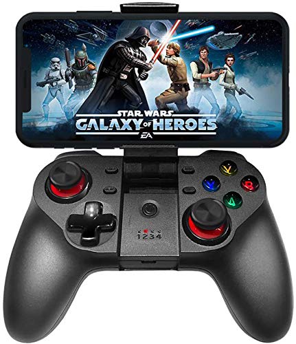 Android Game Controller Mobile Game Controller, Wireless Bluetooth Joystick Video Games Controller Gamepad Compatible with iphone/ipad/Android/iOS13.3/TV/Box Good Gift for Kids (black1)