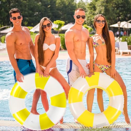 Image of 2 PCS Inflatable Pool Floats for Swimming Pool Party Lake Beach Adults - Floaties Pool Tubes Swim Rings Tubes Floaties for Beach Pool Party Decorations