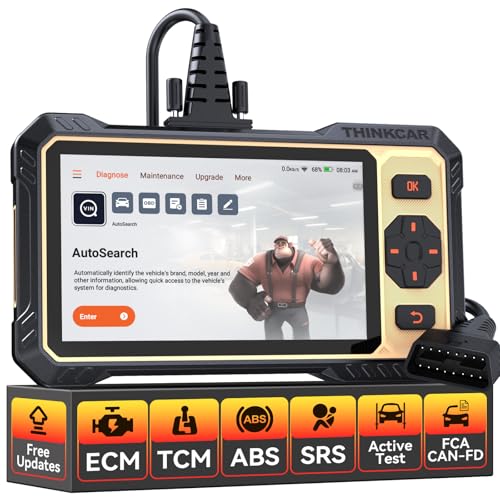 THINKCAR THINKSCAN 662 OBD2 Scanner,Car Diagnostic Tool with Bidirectional Active Test,Car Scanner Engine ABS SRS Transmission,Scanner for Car with 12 Reset,CAN FD & FCA SGW,Lifetime Free Update