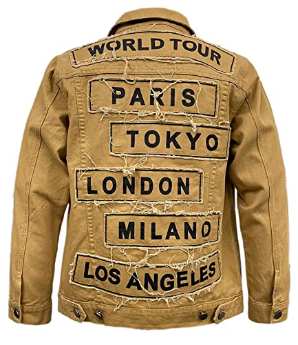 AIRNINE Men's Distressed Denim Jacket