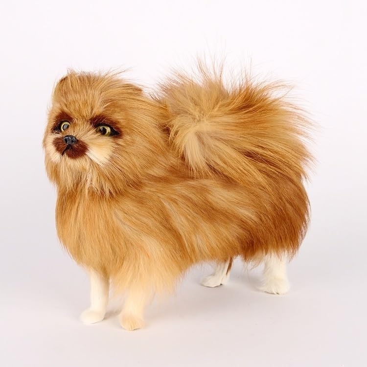Figurine réaliste de Poméranie de 22 cm : le cadeau idéal pour amoureux des chiens