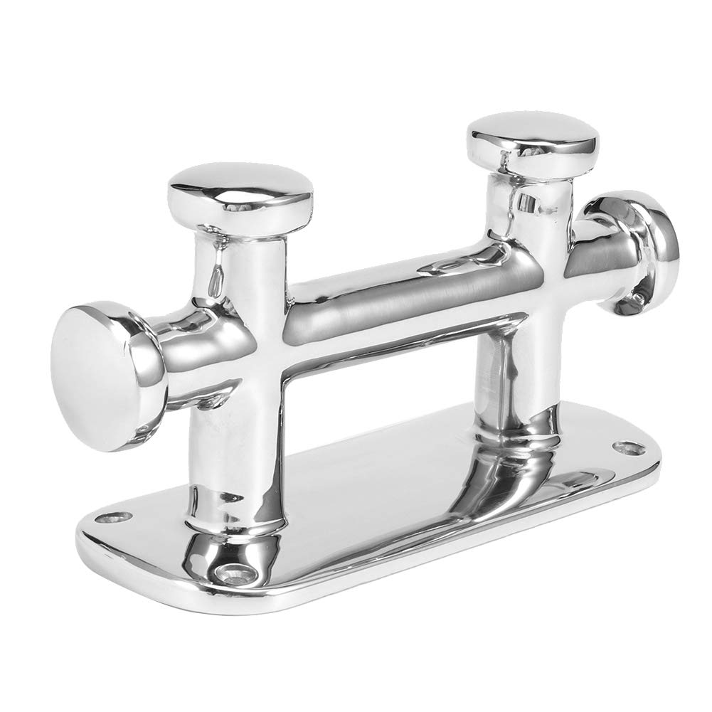Keenso Bitta D'Ormeggio per Barche a Doppia Croce Marina, Bitta per Ormeggio per Barche in Acciaio Inossidabile 316 Resistente con Superficie Elevata Lucida, per Hardware per Pontile