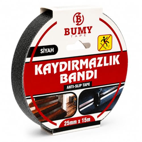 Merdiven Kaydırmazlık Bandı Siyah; 25 MM X 15 MT