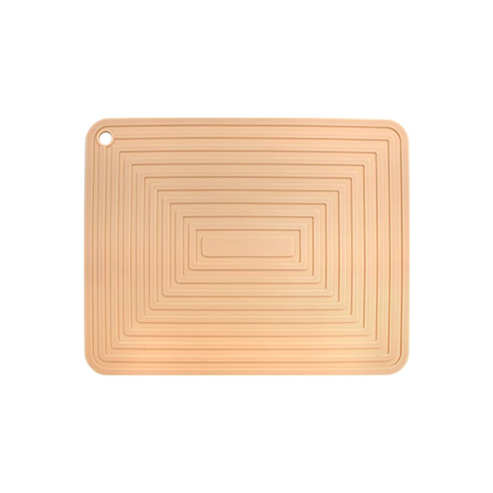 TopHomer Salvamanteles de silicona premium para platos calientes, ollas y sartenes, 4 unidades, color beige