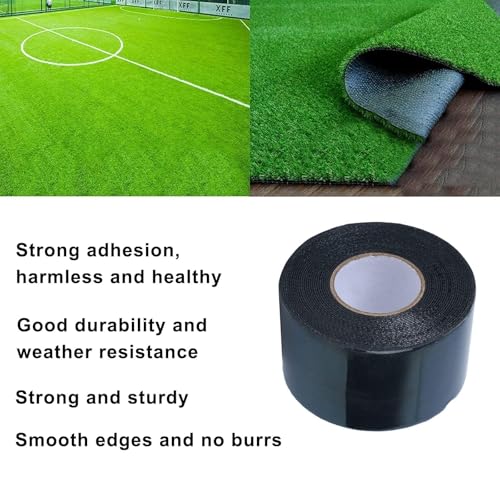 Kunstrasen Klebeband, Kunstrasenband, Doppelseitiges Teppichband, Teppich Klebeband, 5m x 5cm Kunstrasen Teppich Selbstklebendes Stoffband Kunstrasen für Gartenzubehör im Freien