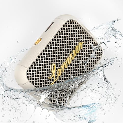 Enceinte Bluetooth ultra-portable - Étanchéité IPX7, basses puissantes, 8 h d'autonomie, TWS, micro intégré, sangle de fixation incluse pour le cyclisme,...