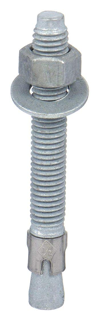 Wedge Anchor, Galv. Steel, 5/8x6, PK5