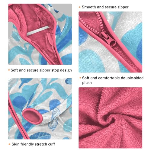 GuoChe Blue Butterfly Kids Sherpa Jacket3