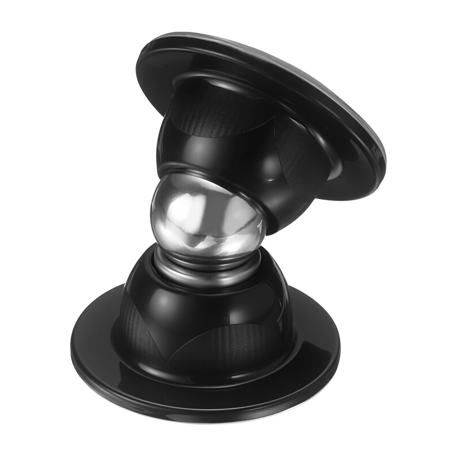 sourcing map 2" Magnetic Door Stoppers, Magnetic Doorstops for Wall and Floor Mounting, No Drilling Door Holder with Adhesive for RV Baggage Doors, Home, Office, Black