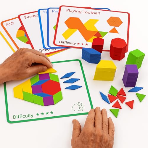 ECROUATY Dementia Activities for Seniors Wooden Puzzle Matching Game for Elderly Adults Memory Games for Seniors with Dementia Alzheimers Products Colorful Visual Cognitive Therapy Gift