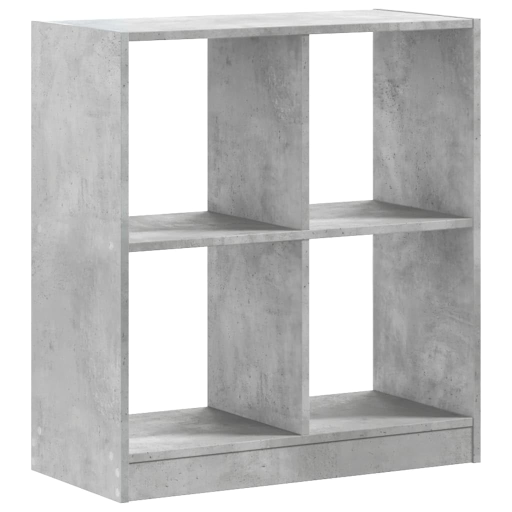vidaXL Regał, szarość betonu, 68,5x32x75 cm, materiał drewnopochodny, regał na książki, regał biurowy, biblioteczka z przegródkami, biblioteczka