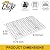 P&P CHEF Mini Grid Baking Racks Pack of 2, Stainless Steel Cooking Rack for Roasting Drying Grilling, 8.75'' x 6.25'' x 0.75'', Oven & Dishwasher Safe, Heavy Duty & Non Toxic