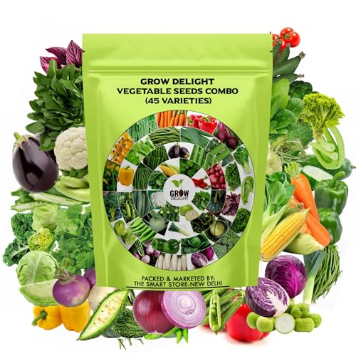 45 Variety 2000+ Vegetable Seeds Combo for Home Garden