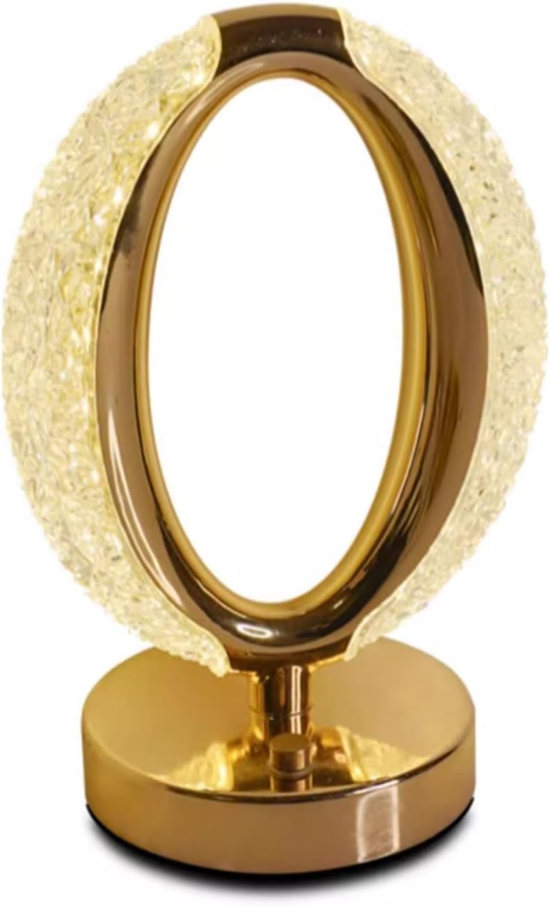 Lámpara de noche de cristal para escritorio, de lujo, control táctil, para estudio, dormitorio, sala de estar