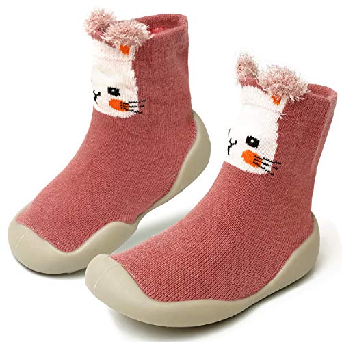 Baby Toddler Sock Shoes TPE Sole Non-Skid Floor Slipper Baby Boy Girls Breathable Thick Indoor Outdoor Winter Warm Shoes Socks