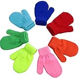 Utilidad de guantes para niños pequeños: todo tipo de hermosos colores pueden cubrir todas las manos del bebé para evitar que agarre cosas y mantener sus manos calientes en el frío invierno; Mantenga a los niños activos durante el invierno sin que los muerda el viento frío