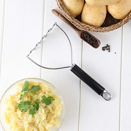 Potato Masher, Large Heavy Duty Stainless Steel Mashed Potato Masher Kitchen Tool, Professional Metal Wire Smasher for Bean, Avocado, Vegetable-10.24 inch （Silver） by Alinnart - Image 6