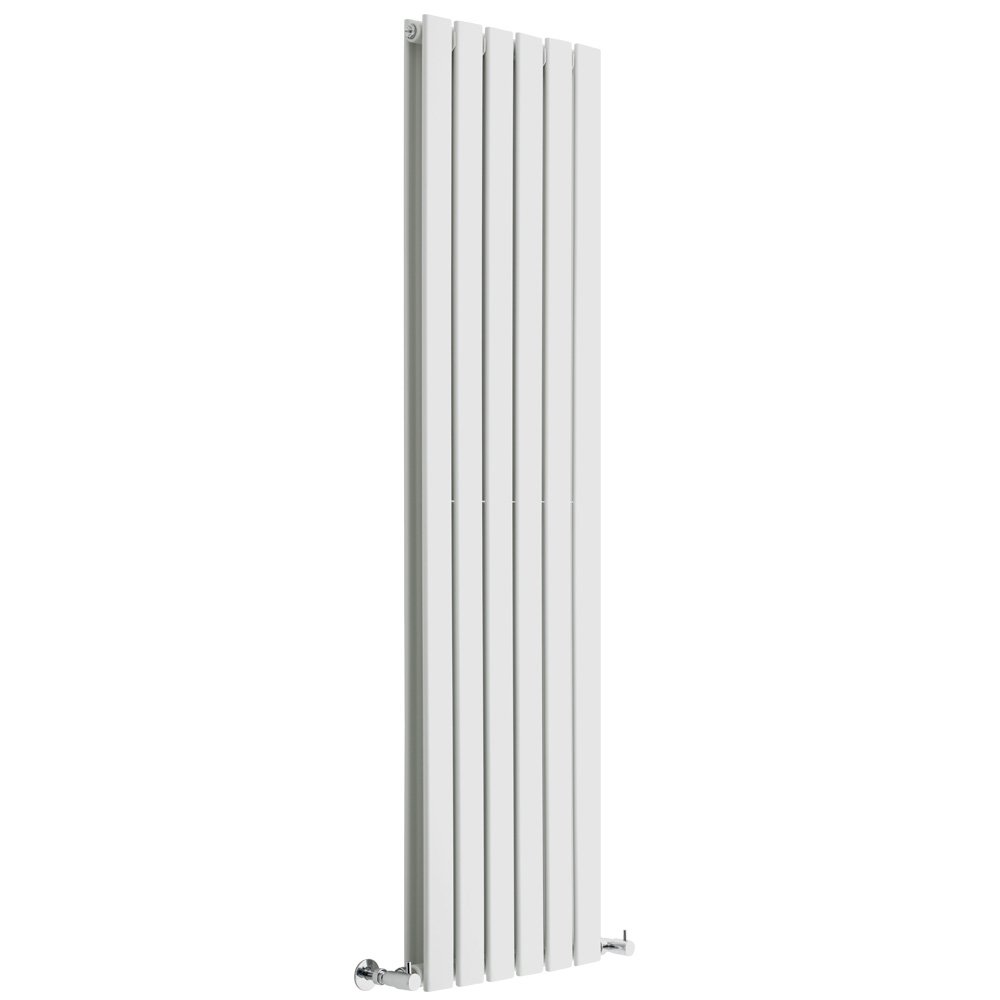 Milano White Alpha Vertical Double Flat Panel Radiator - 1600Mm X 420Mm