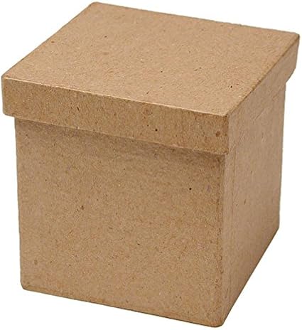 6 Paper Mache Square Boxes 3 Premade Craft Boxes Ready to Decorate