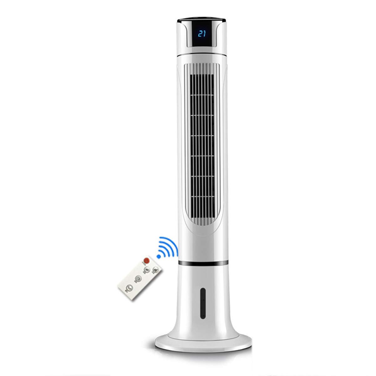 Ventilador De Torre Columna Oscilación Oscilador Personal Mini Escritorio Sin Hojas 3 Modos Funcionamiento 3 Velocidades (Control remoto)