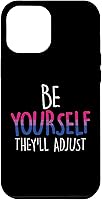 Vista 1 de Funda para iPhone 14 Pro Max Be Yourself They Will Adjust LGBTQ Bisexual Flag Gay Pride Bi