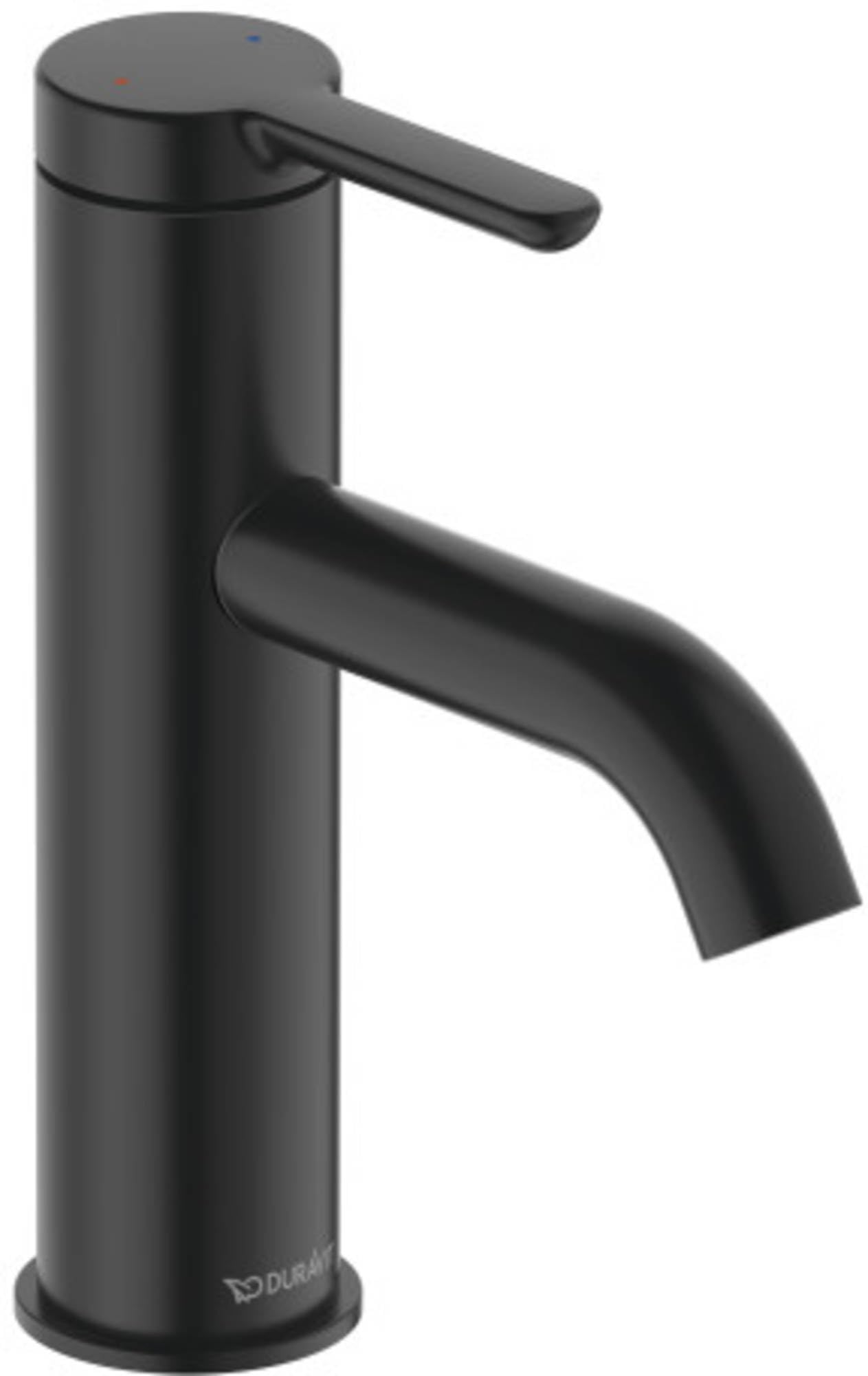 Duravit C.1 Basin Mixer Tap Size M (Spout Height 86 mm) Bathroom Tap in Matt Black