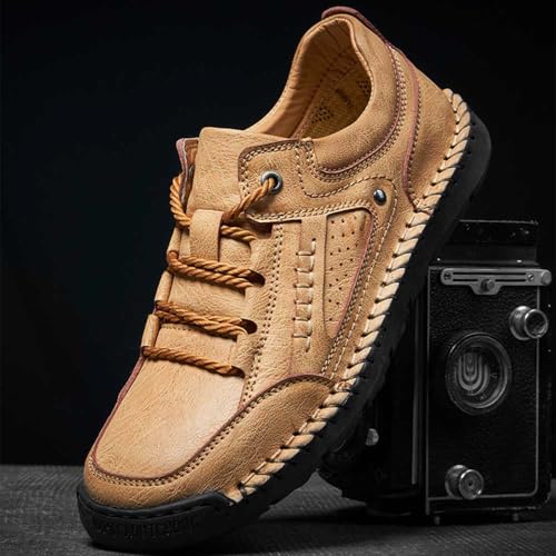 Hillde Shoes, Hillde Mens Shoes, Men's Comfortable Handmade Leather Boots – Waterproof, Spacious Toe Box Outdoor Leather Boots, Arch Support Orthopedics Sneaker for Men4