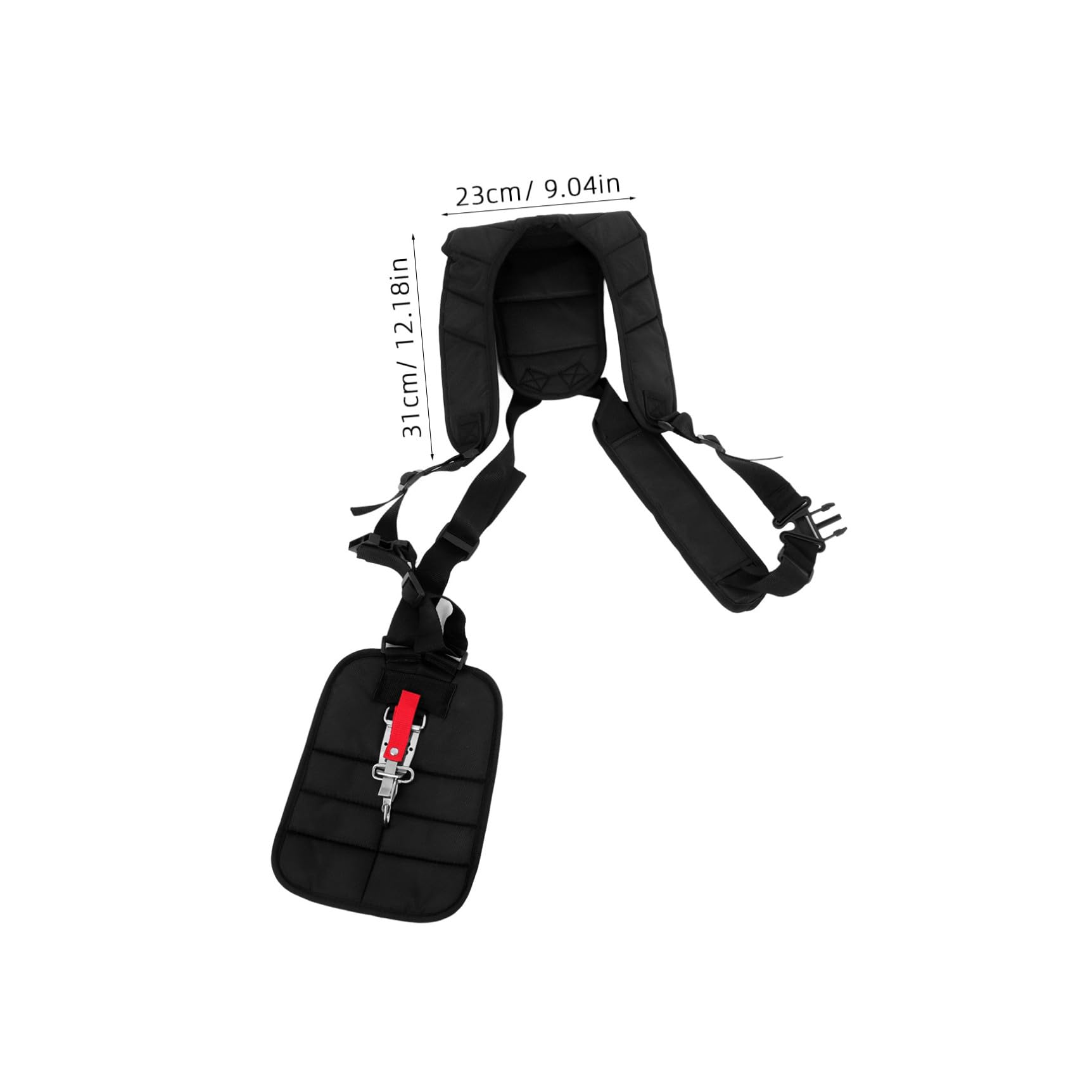 TOYANDONA Arnés para Desbrozadora de Doble Hombro y Cinturón Ajustable, Nylon Acolchado, Alivia Tensión en Manos y Muñecas