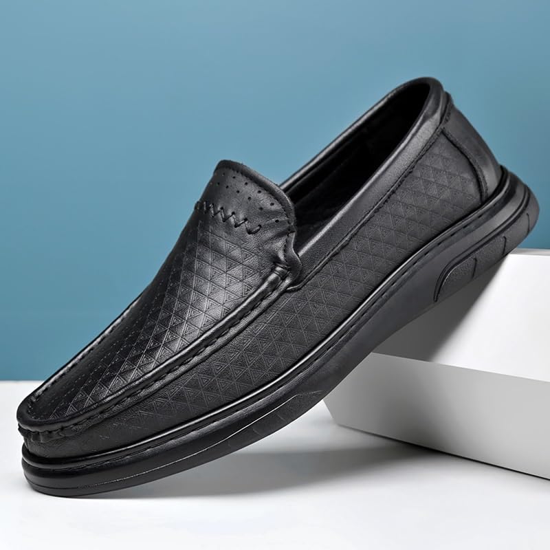 Mens Moccasins Commuter Slip-Resistant Lightweight Breathable Easy to Walk Slip-On Shoes with Non-Slip Sole2
